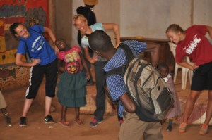 Julius (who is getting married to beautiful, smart Hope very soon) working with the kids at the school in Kitange.