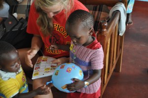 Britta with a couple of the little ones