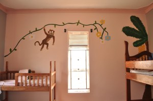 the mural the girls painted on one of the walls