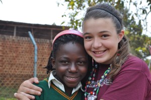 Em with Rita, one of her friends from the orphanage