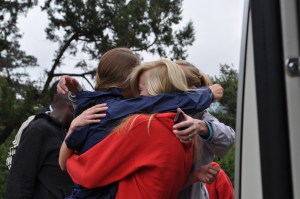 Emily and her cousins and aunt.