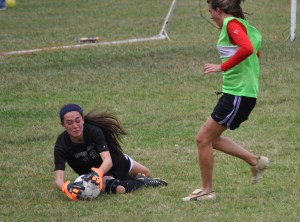 Rachel making a great save