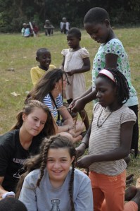 Lots of us got our hair "done" while sitting on the "sideline" of the soccer game.