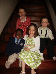 This was written Pre-Patrick, so I had to include a picture of all four of them! Such crazy days! (Not that they're less crazy now--just different).