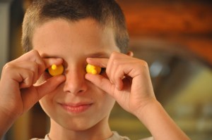 Game pieces? I think so. Why? Not sure. Because he's a nine-year-old boy? Good answer.