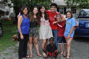 My four kids with cousins Michael and Lucy and my sister Lynda