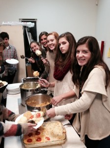 serving at host supper
