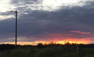The electrical pole in the foreground reminded me of the Cross. I took this last week during our vacation in Michigan--what a great time! 